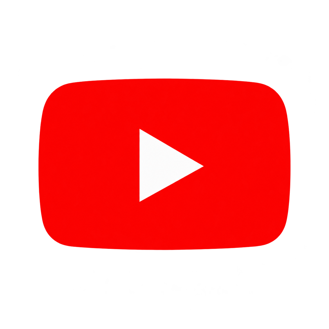 YouTube play button on transparent canvas